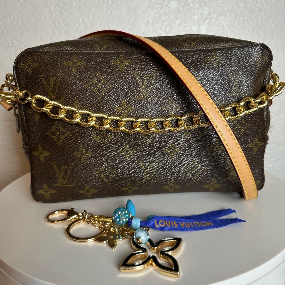 Louis Vuitton Brown and Gold Crossbody Bag